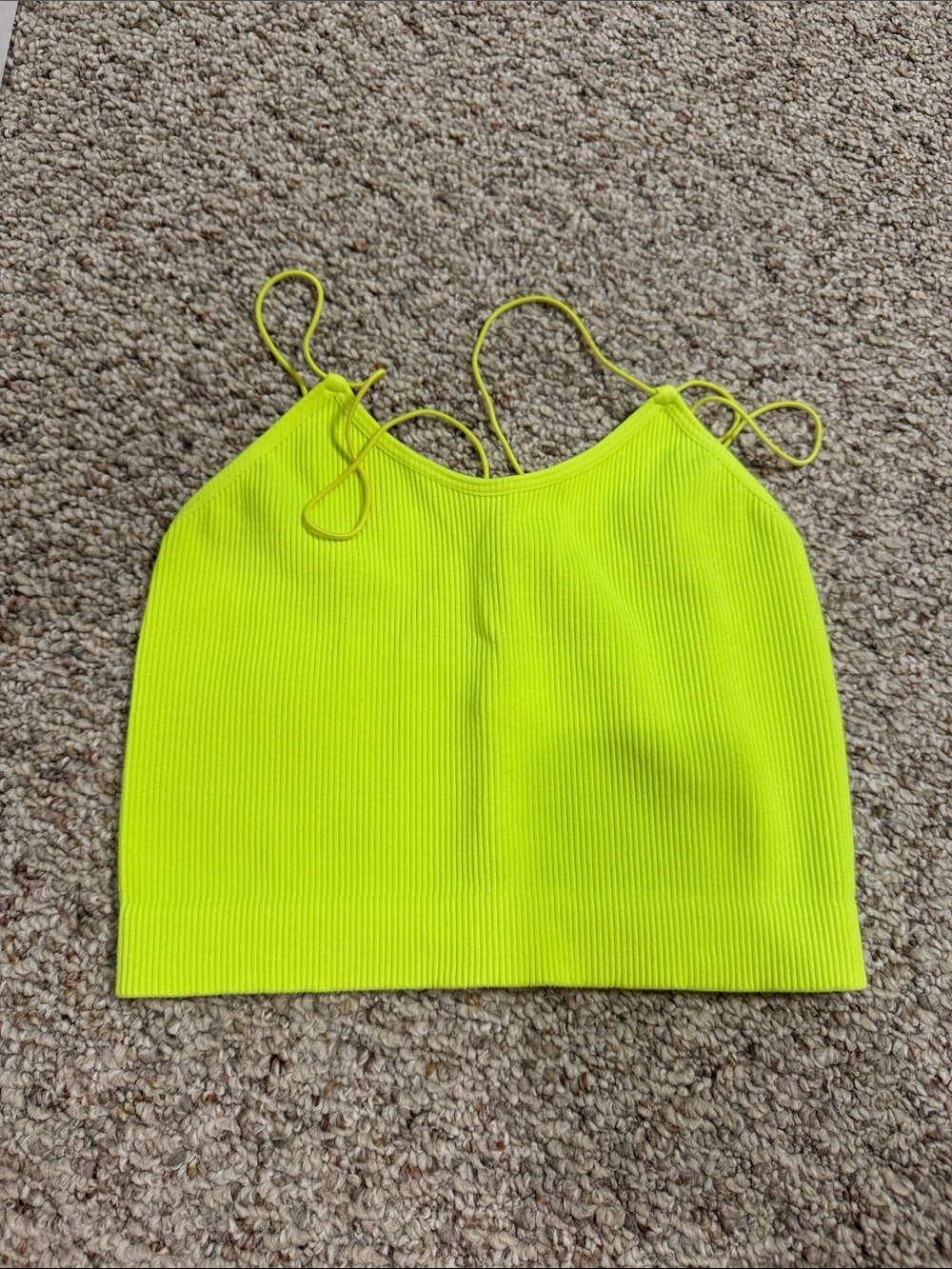 Neon Ribbed Crop Top - Picture 1 of 2